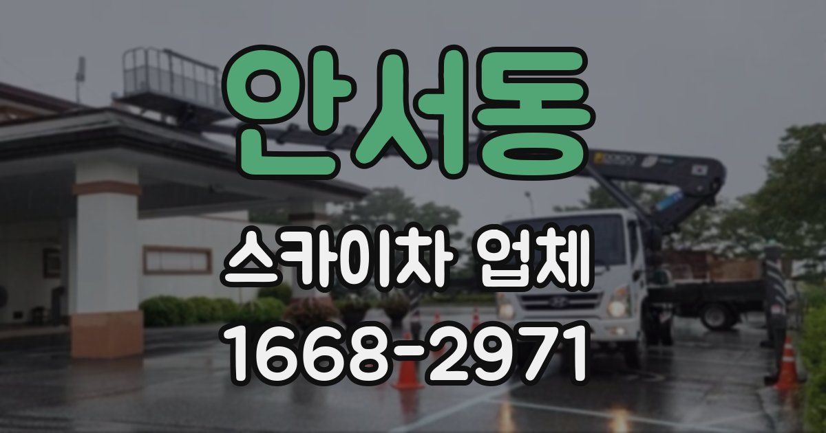 안서동 스카이차 업체