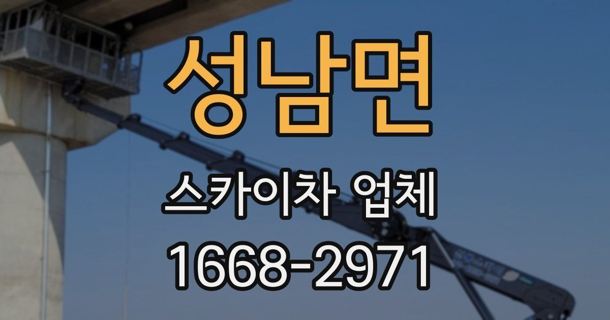 성남면 스카이차 업체