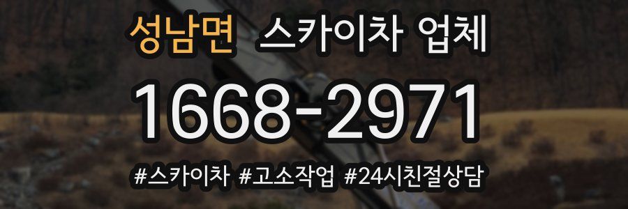 성남면 스카이차 업체
