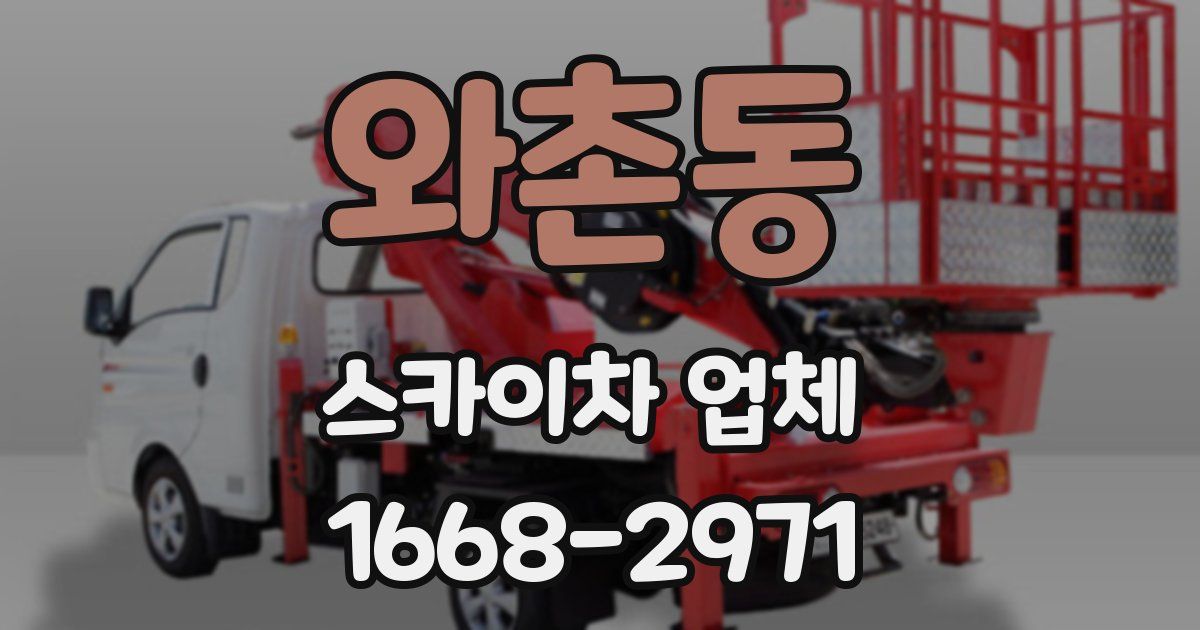 와촌동 스카이차 업체