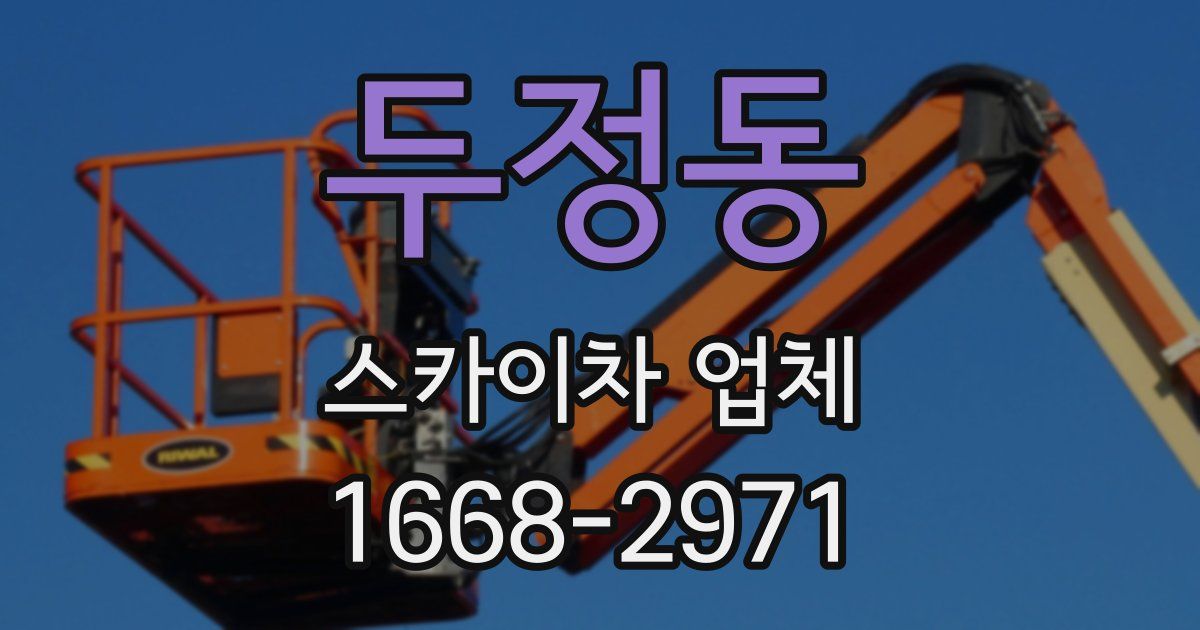두정동 스카이차 업체