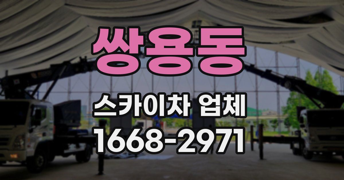 쌍용동 스카이차 업체