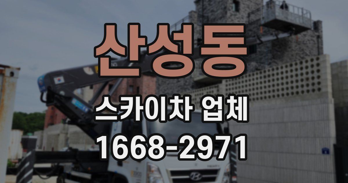산성동 스카이차 업체
