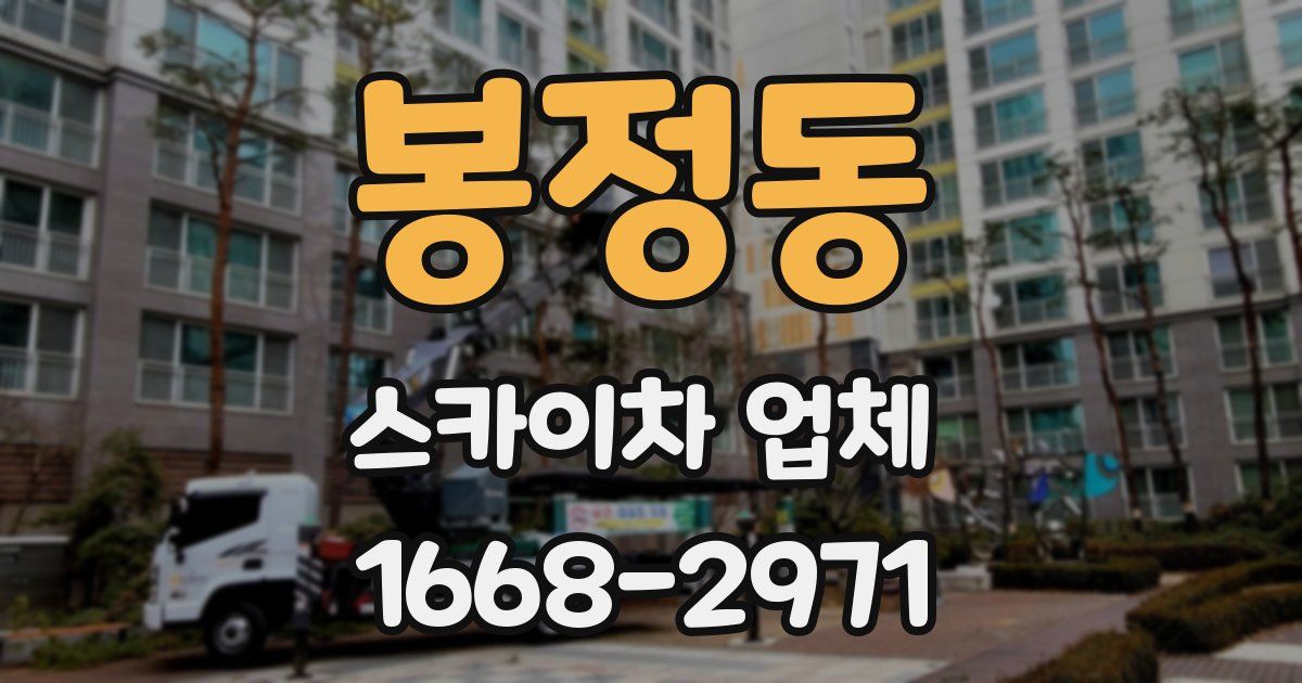 봉정동 스카이차 업체
