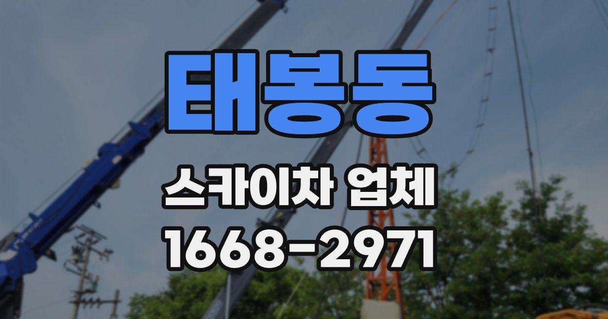 태봉동 스카이차 업체