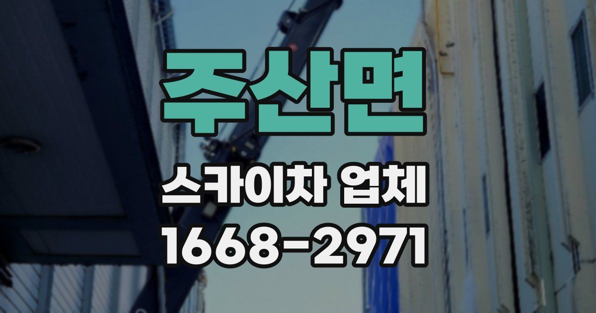 주산면 스카이차 업체