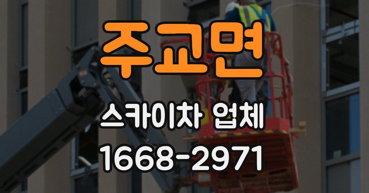 주교면 스카이차 업체