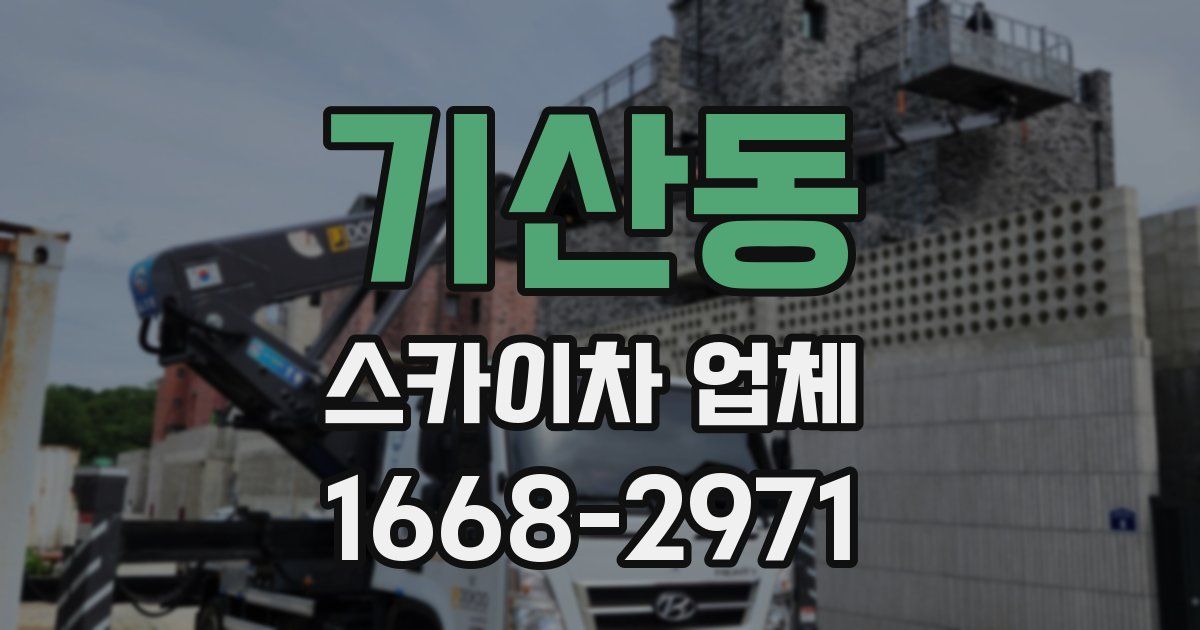 기산동 스카이차 업체