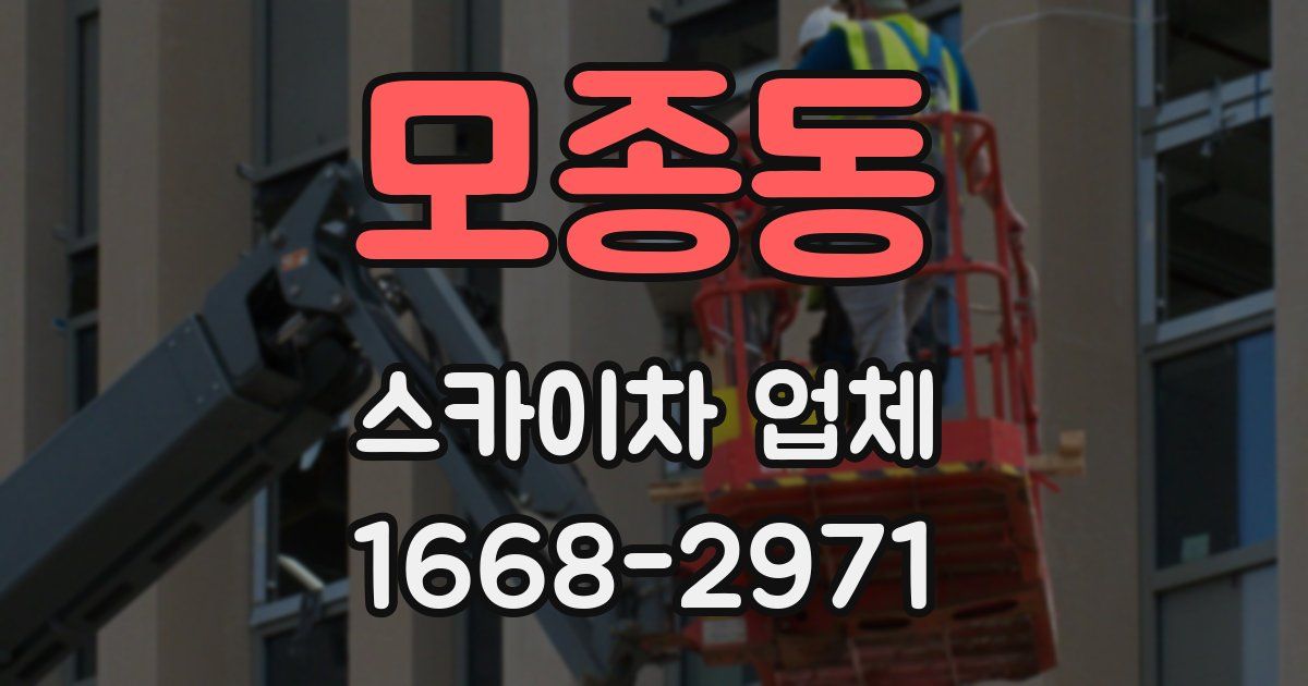 모종동 스카이차 업체