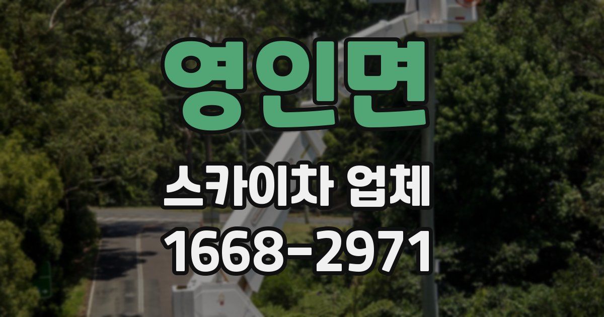 영인면 스카이차 업체