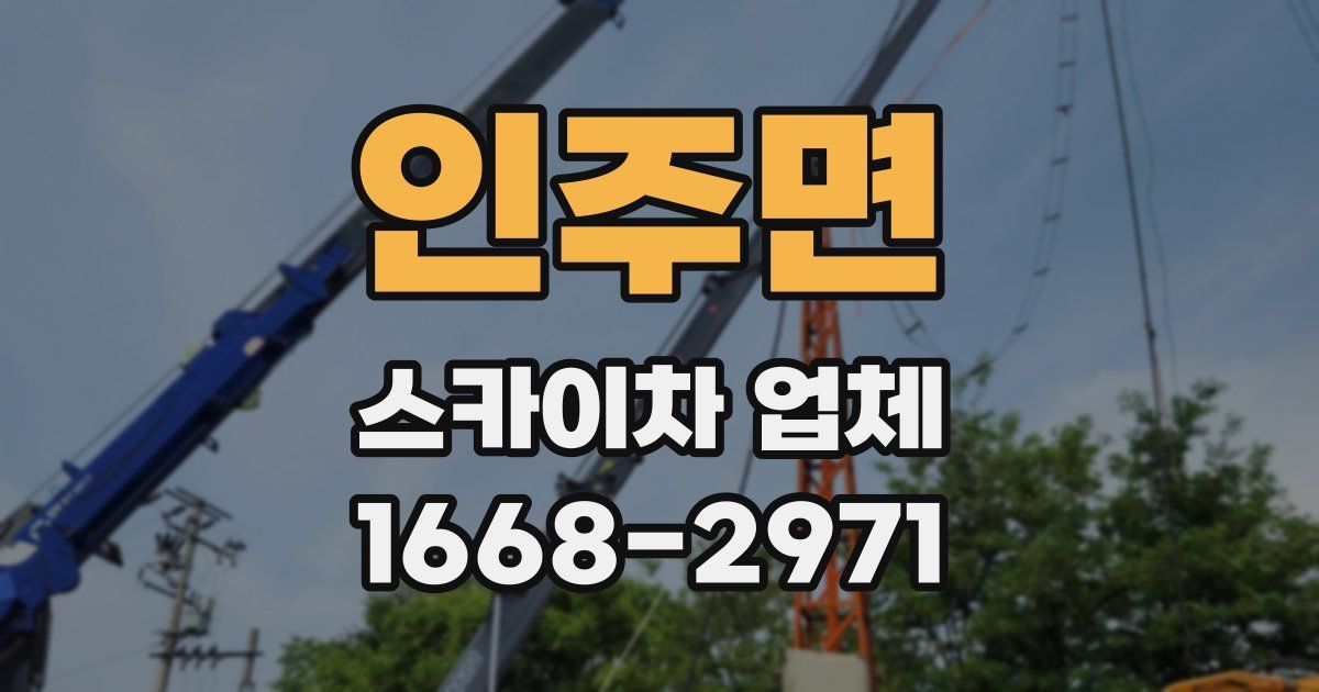 인주면 스카이차 업체