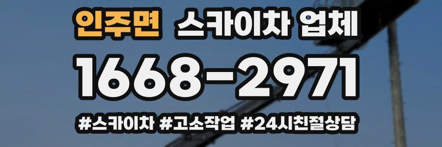 인주면 스카이차 업체