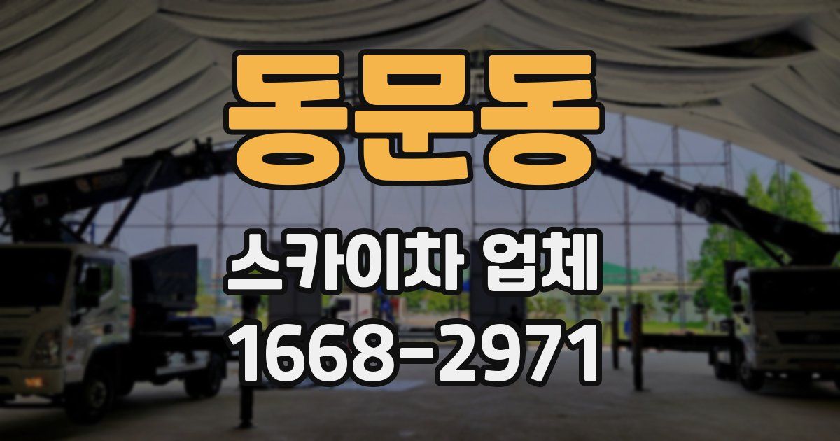 동문동 스카이차 업체