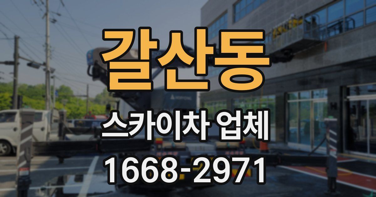 갈산동 스카이차 업체