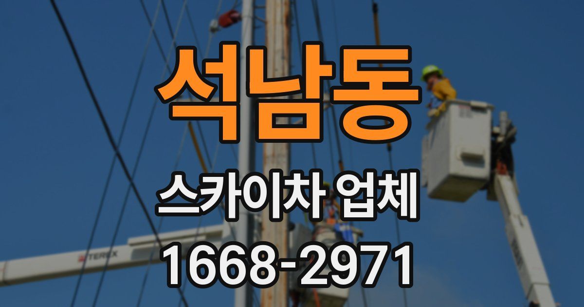 석남동 스카이차 업체