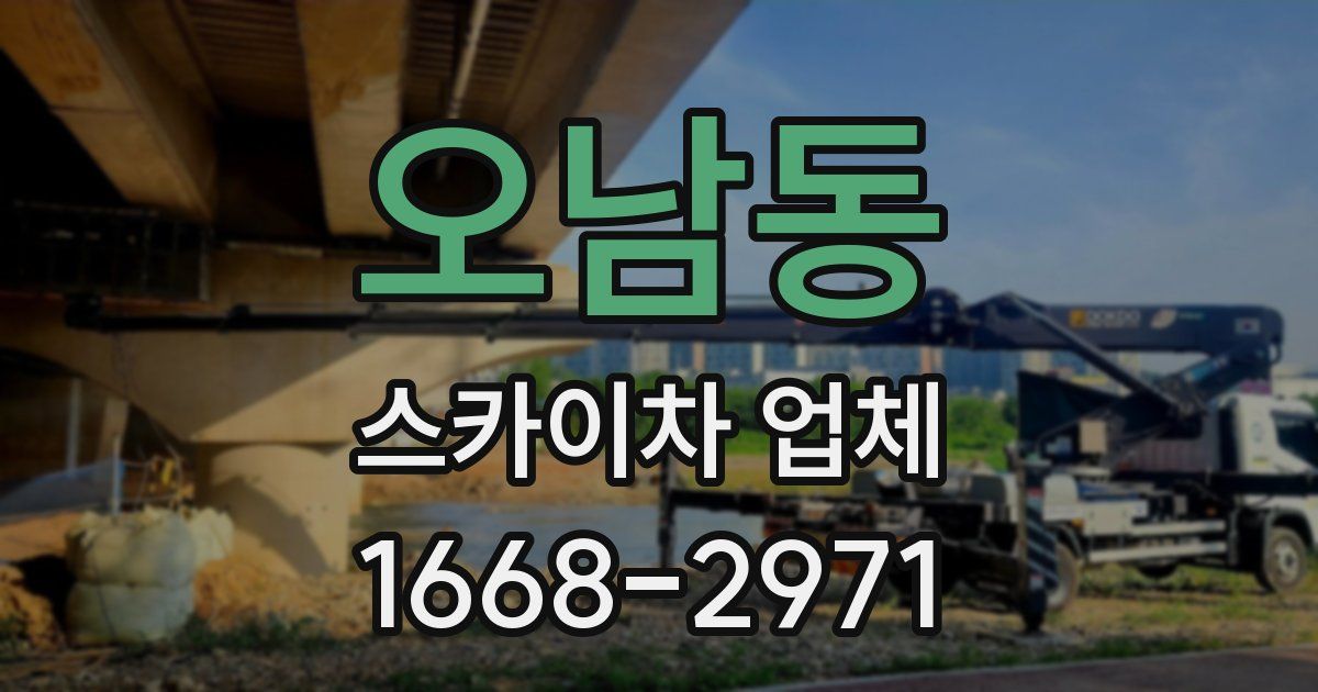 오남동 스카이차 업체