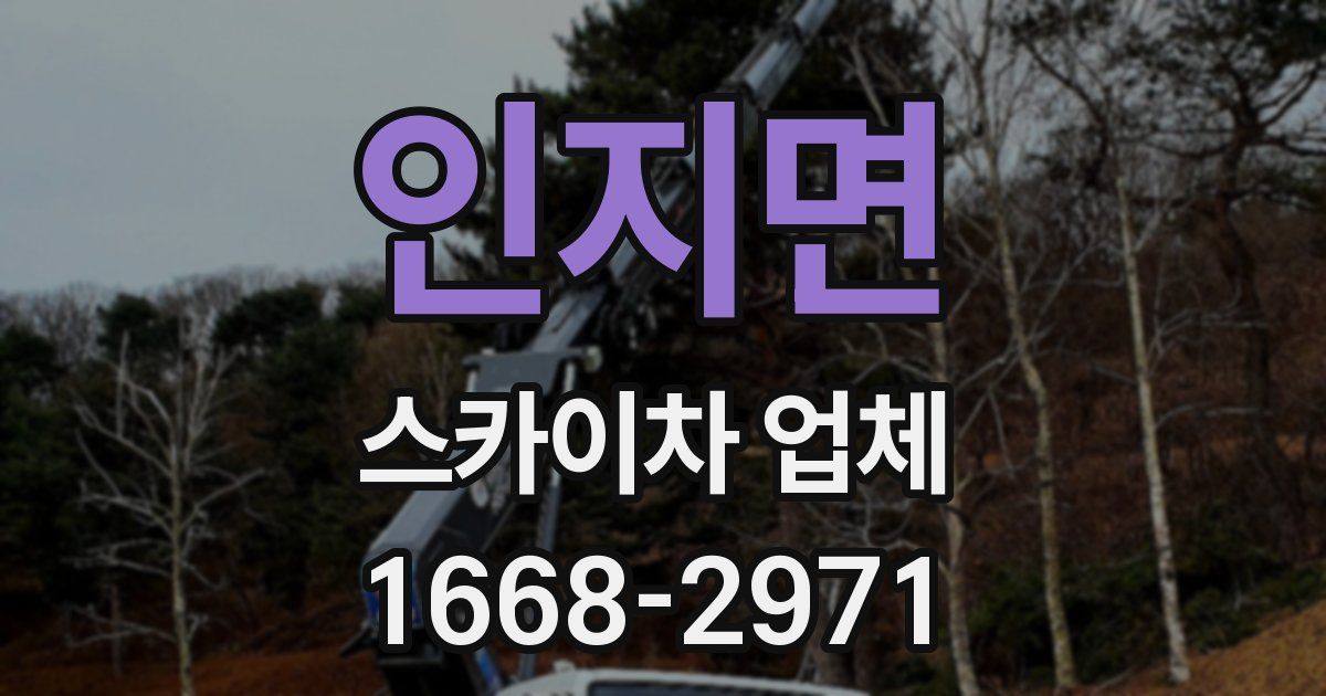 인지면 스카이차 업체