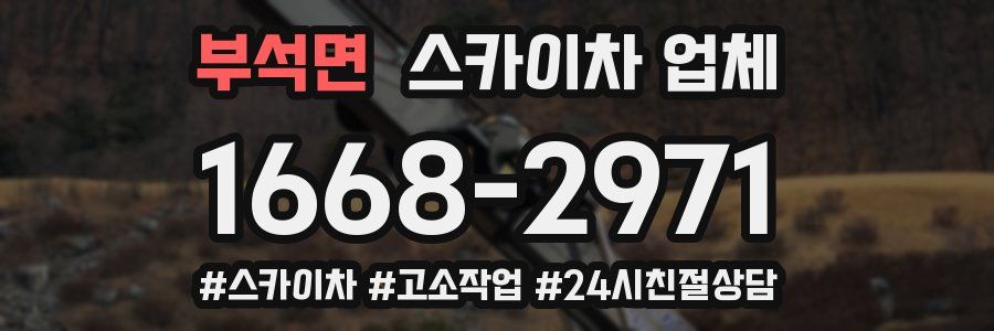 부석면 스카이차 업체