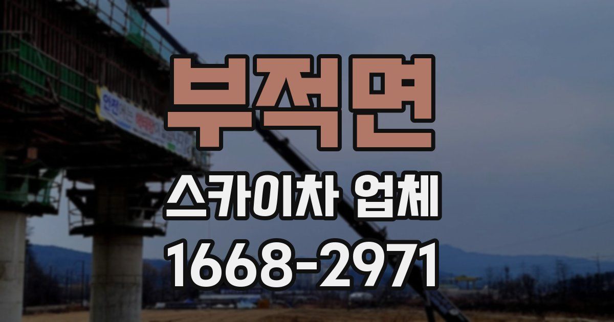 부적면 스카이차 업체