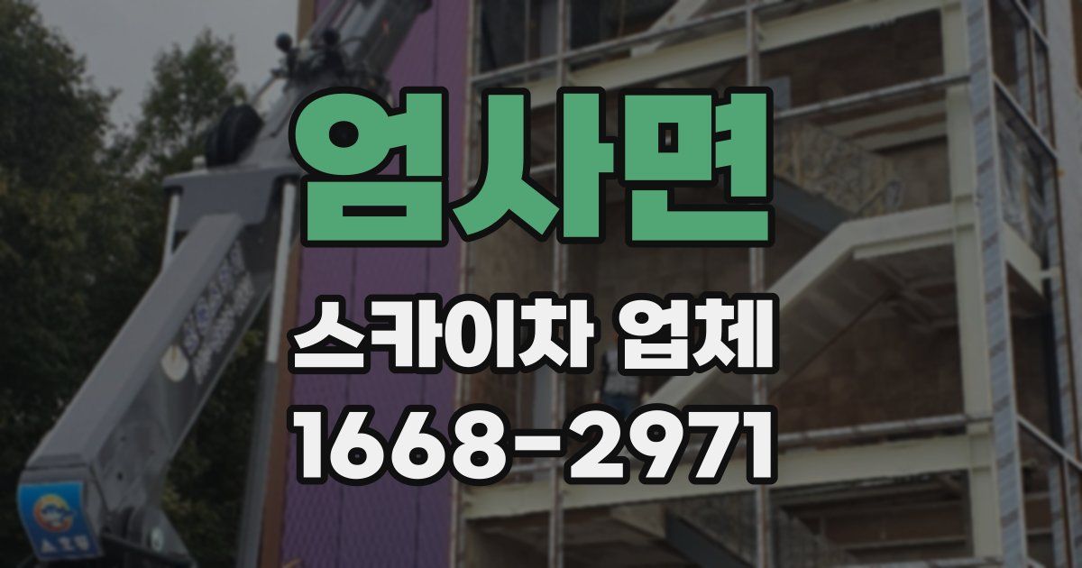 엄사면 스카이차 업체