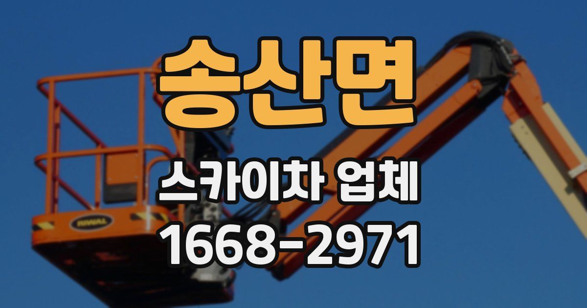송산면 스카이차 업체