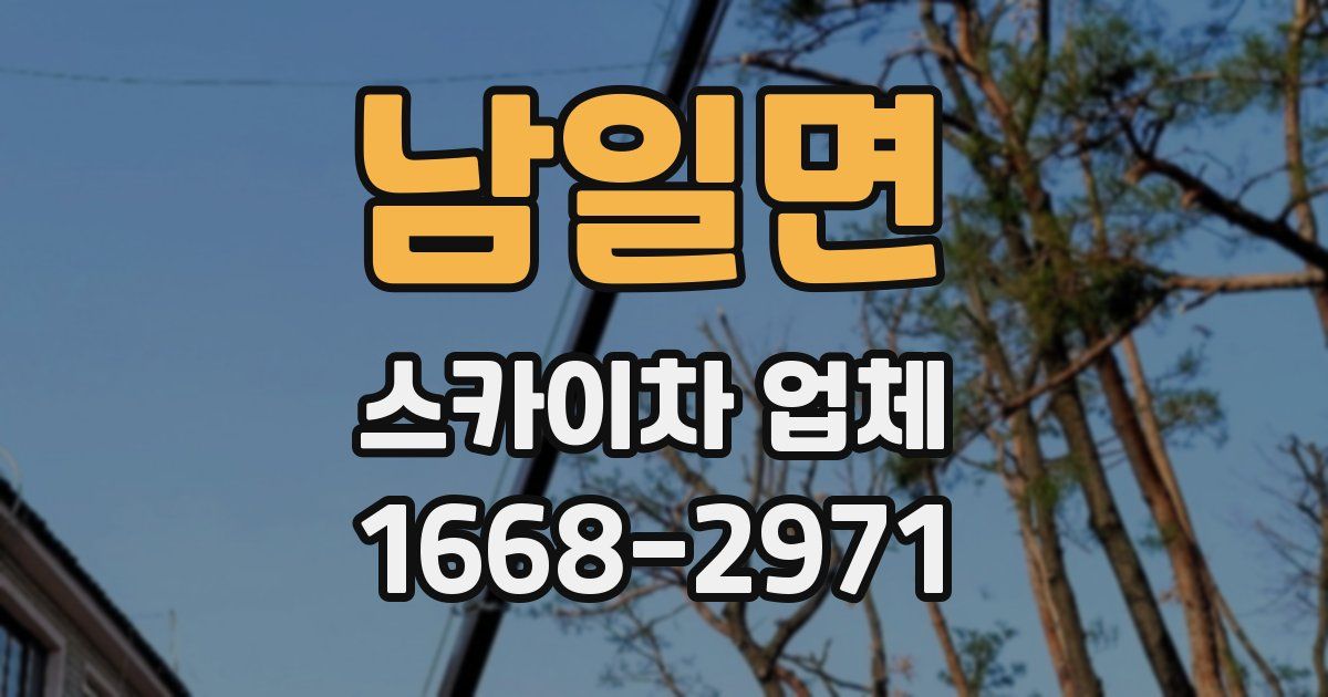 남일면 스카이차 업체