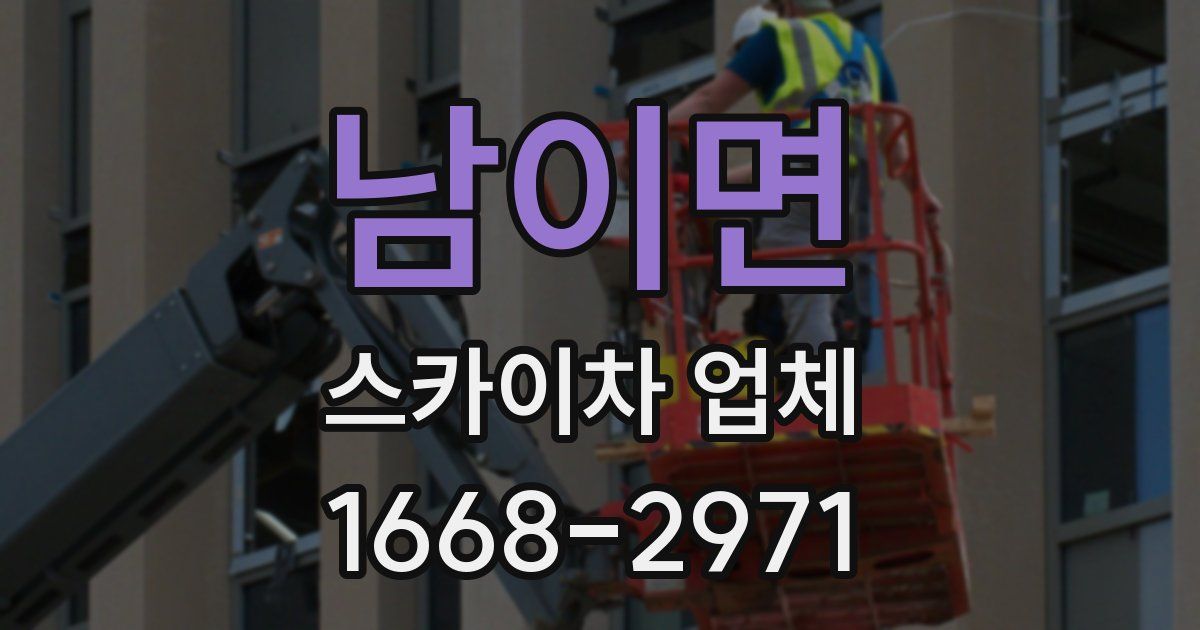남이면 스카이차 업체