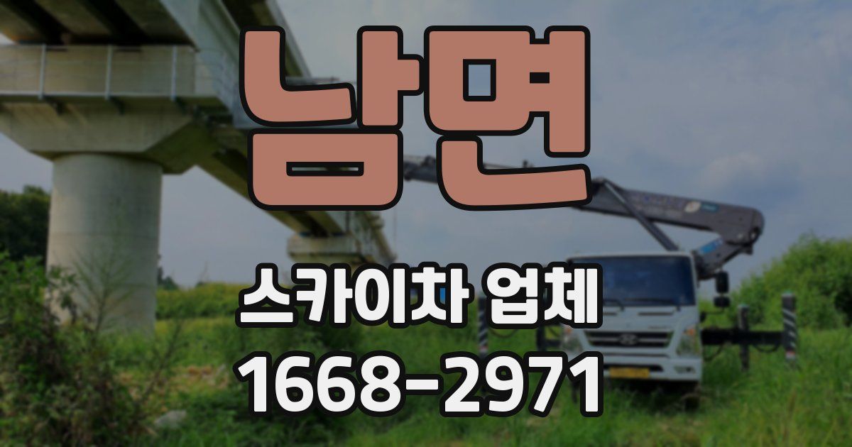 남면 스카이차 업체
