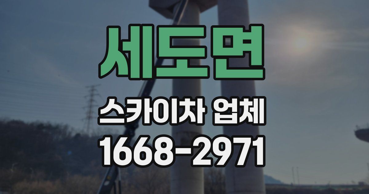 세도면 스카이차 업체