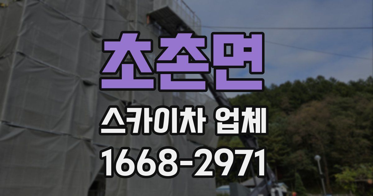 초촌면 스카이차 업체