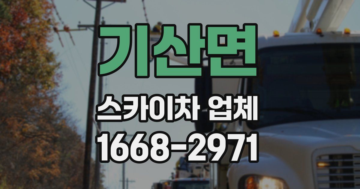 기산면 스카이차 업체