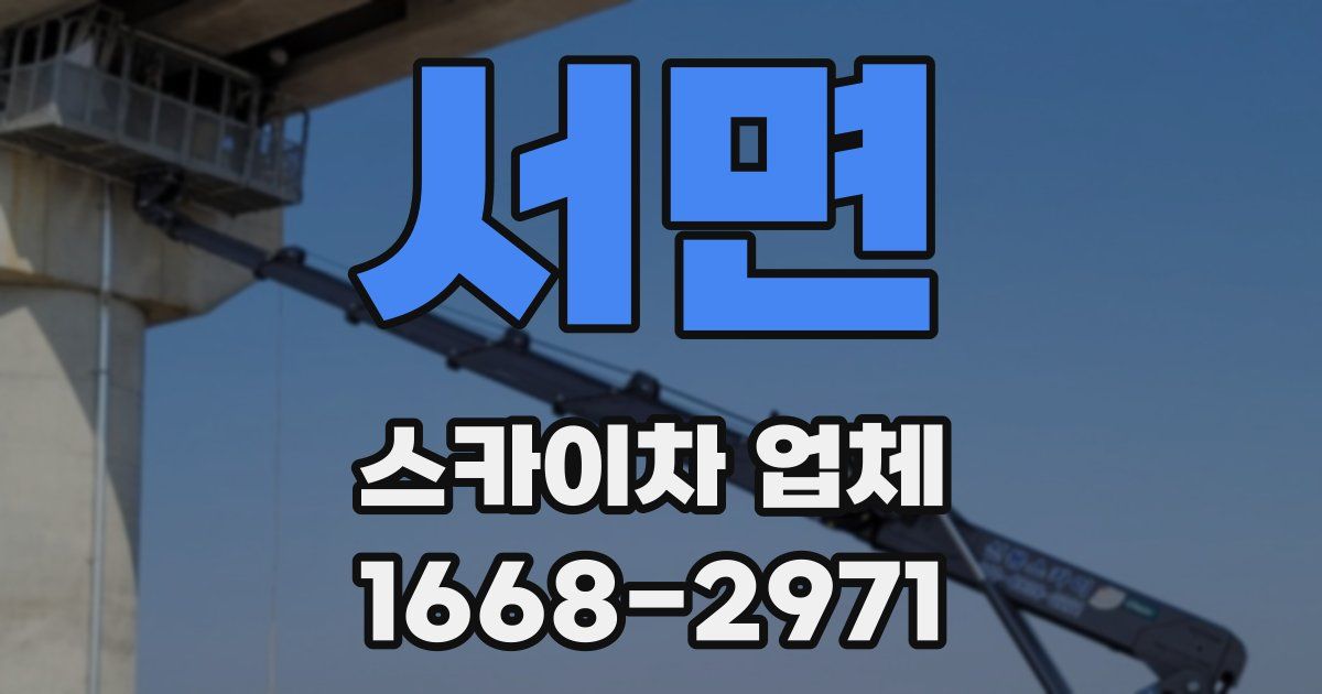 서면 스카이차 업체