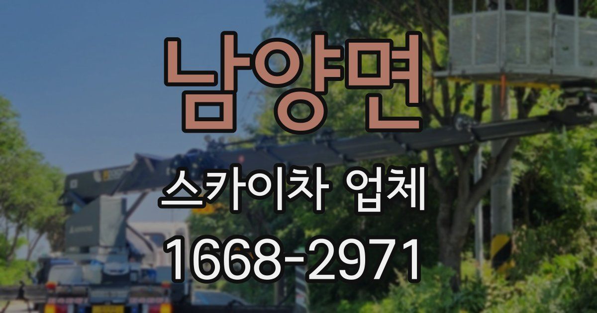 남양면 스카이차 업체
