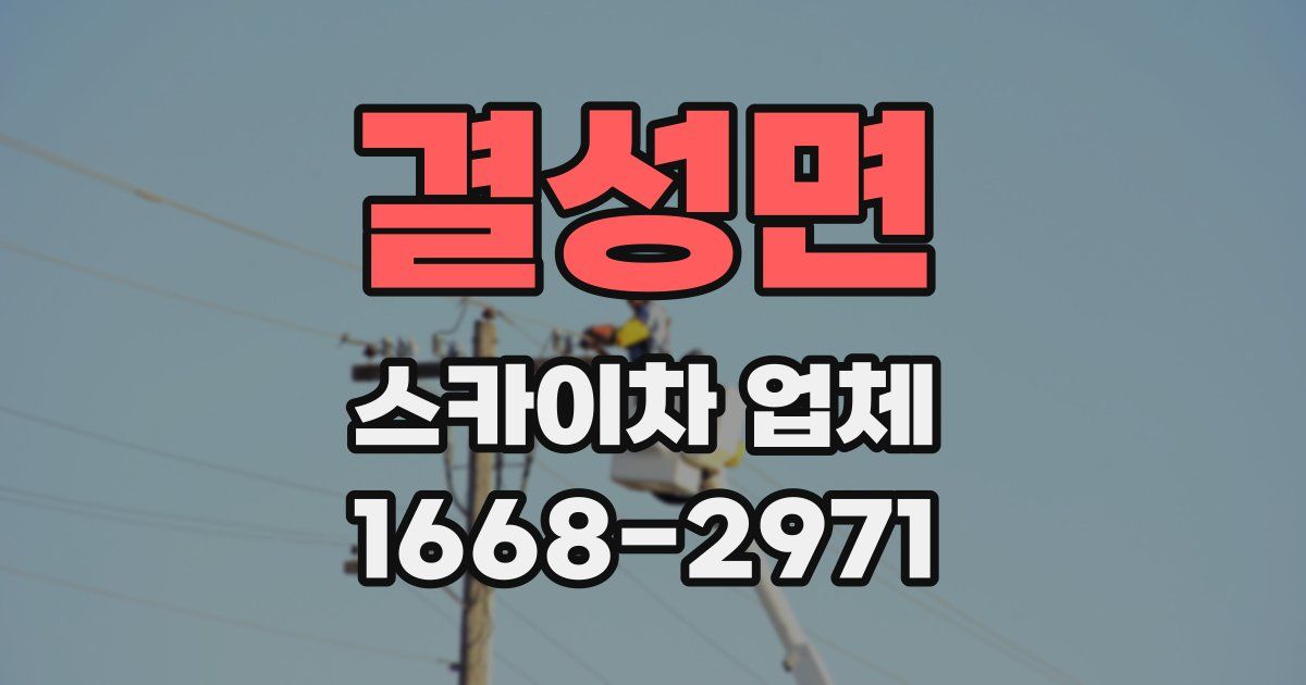 결성면 스카이차 업체