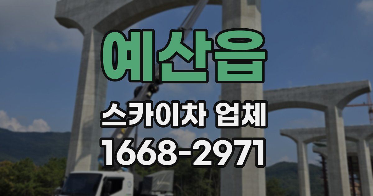 예산읍 스카이차 업체
