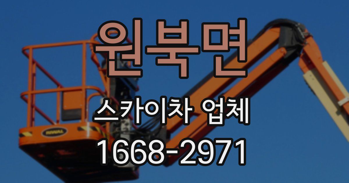 원북면 스카이차 업체