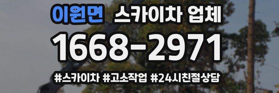 이원면 스카이차 업체
