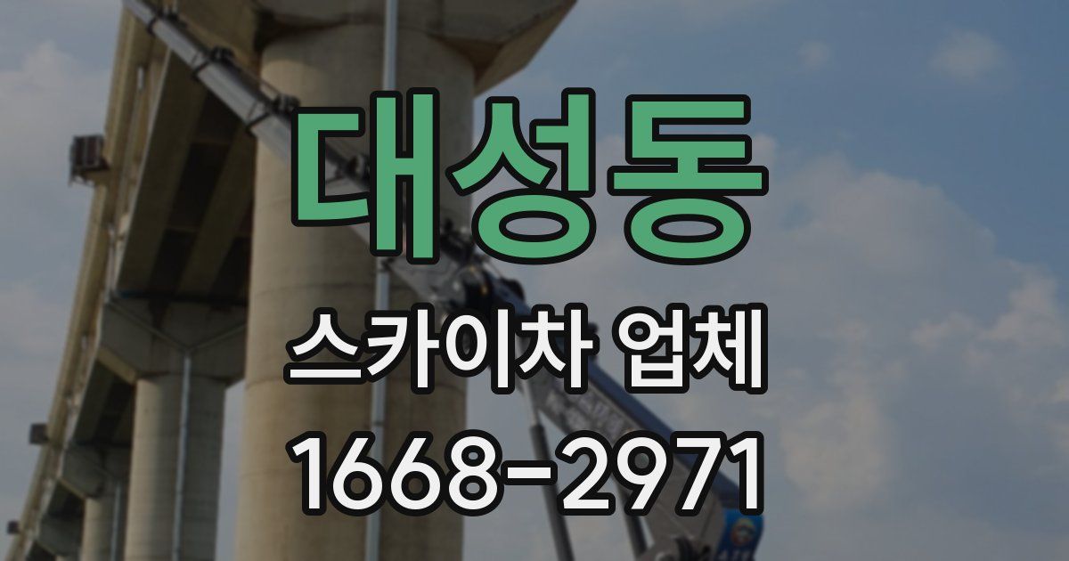 대성동 스카이차 업체
