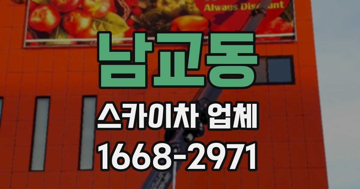 남교동 스카이차 업체