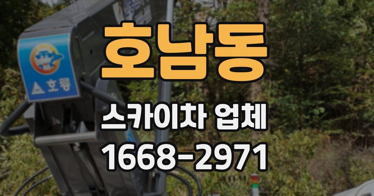 호남동 스카이차 업체