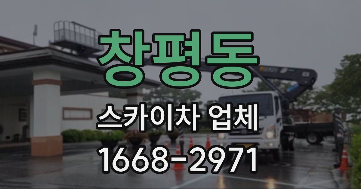 창평동 스카이차 업체