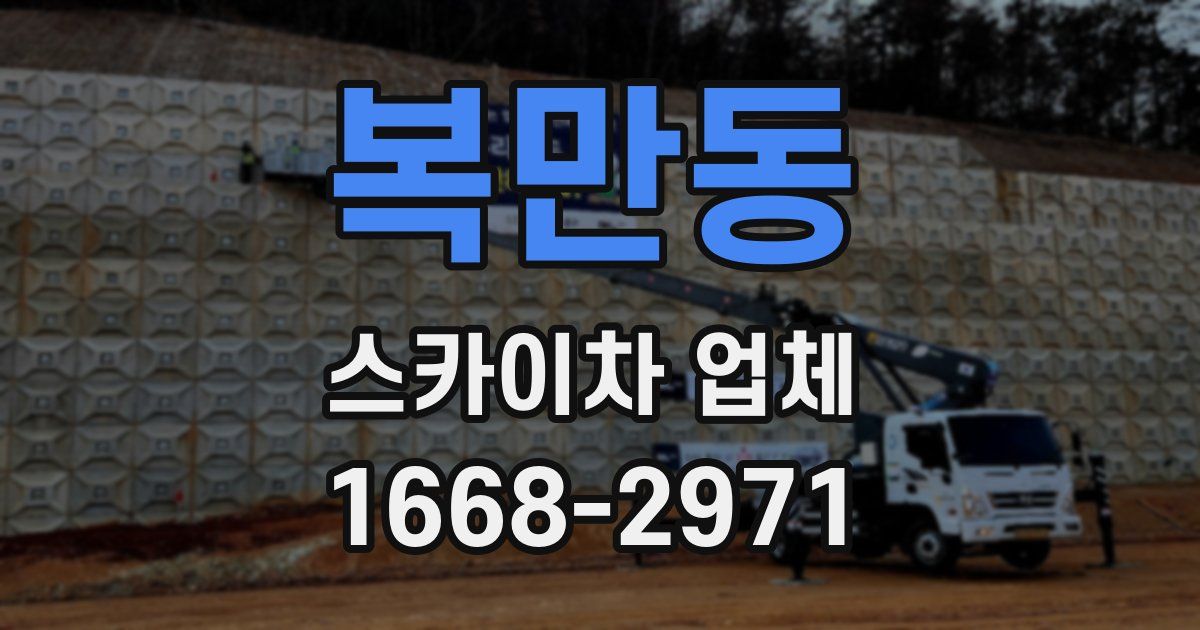 복만동 스카이차 업체