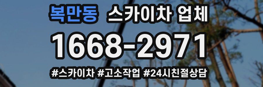 복만동 스카이차 업체