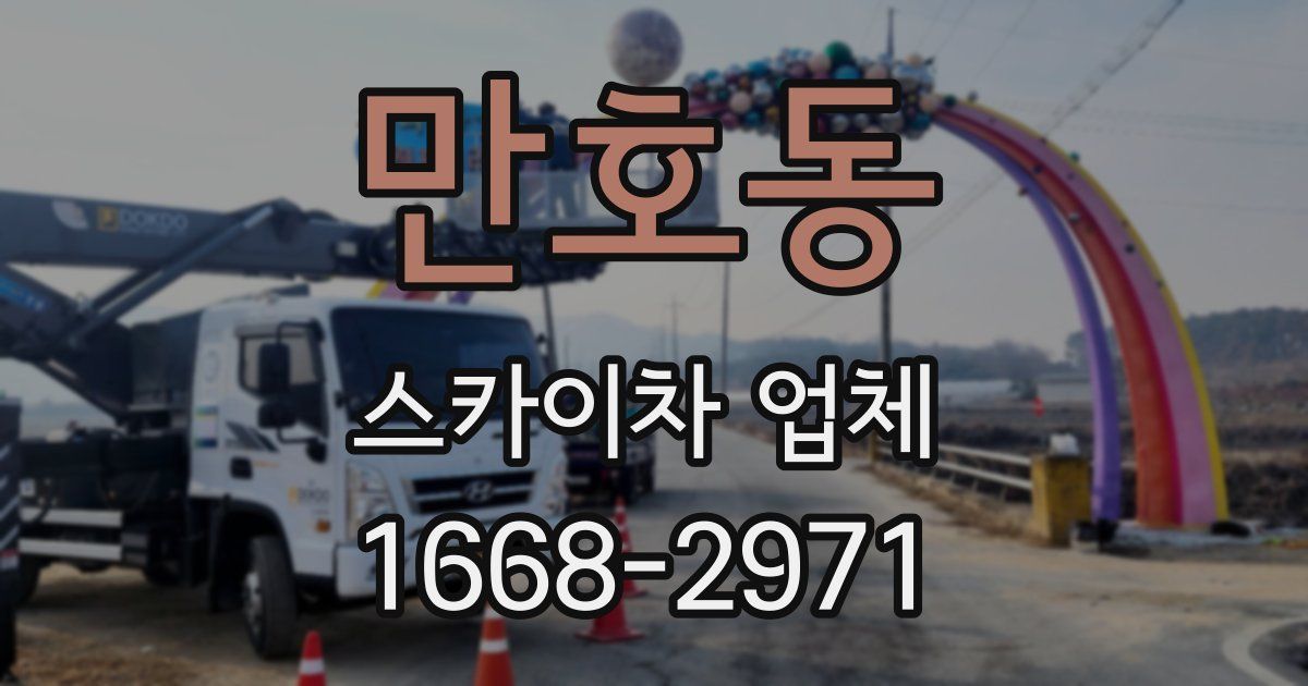 만호동 스카이차 업체