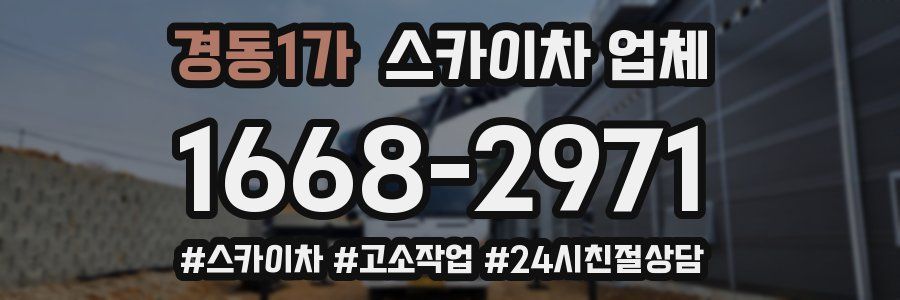 경동1가 스카이차 업체