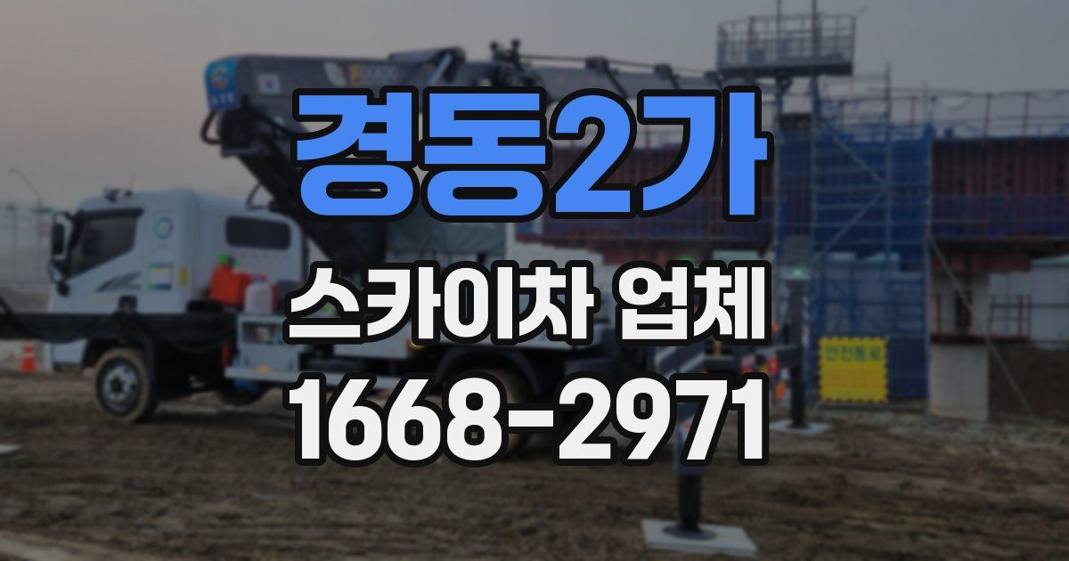 경동2가 스카이차 업체