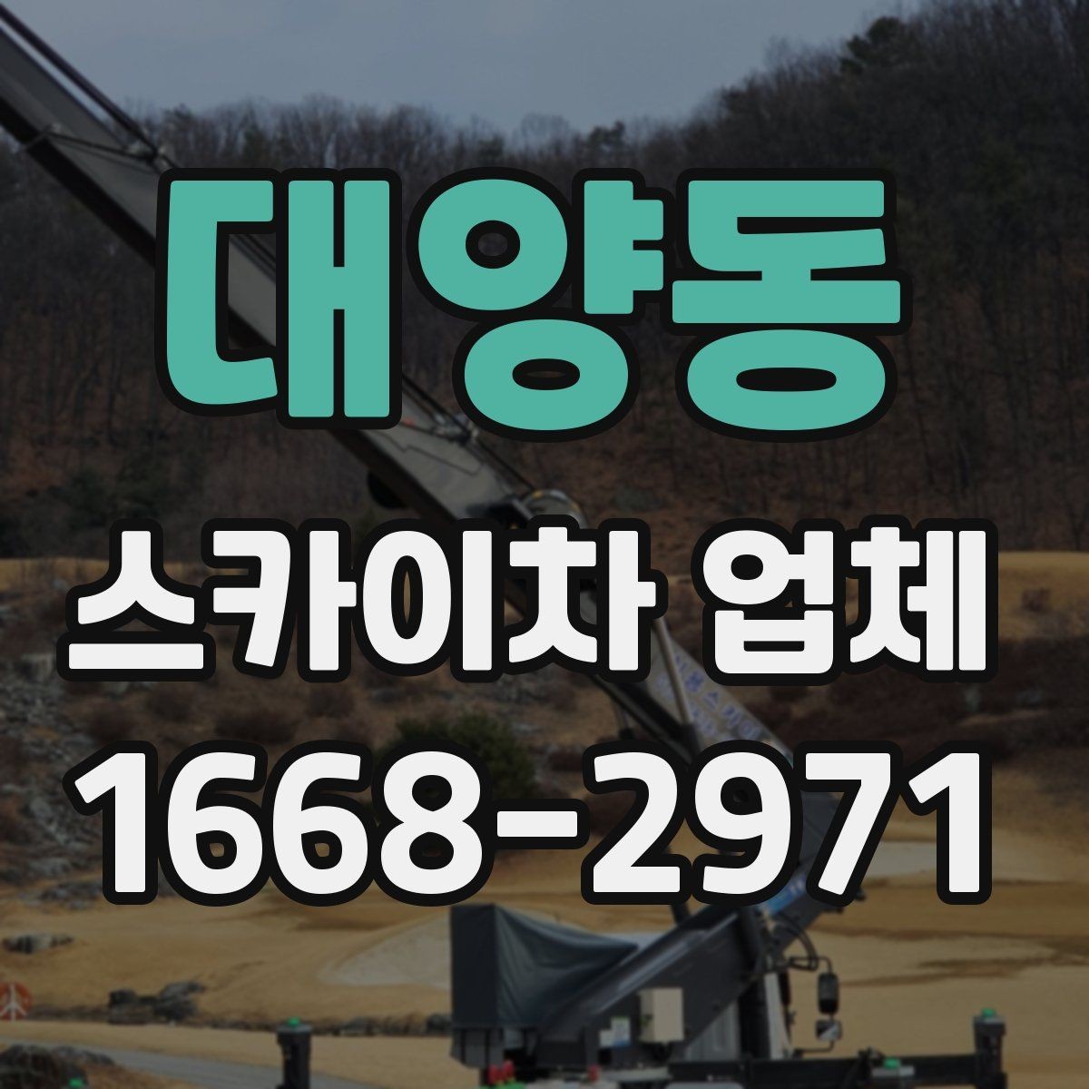대양동 스카이차 업체 작업 사례로 보는 활용 범위