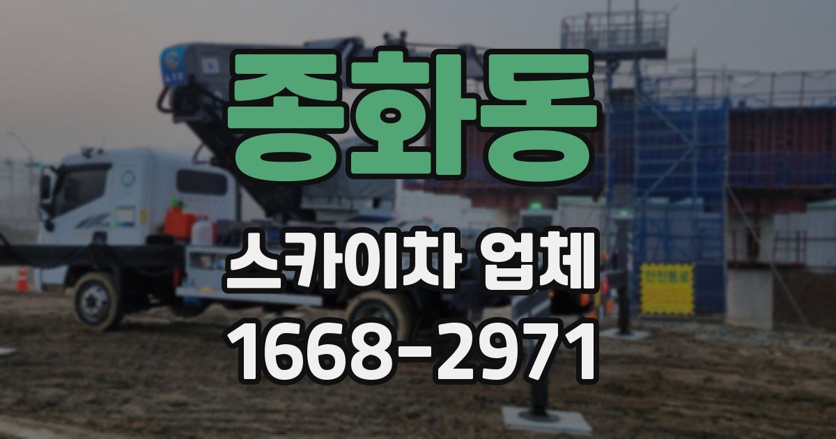 종화동 스카이차 업체