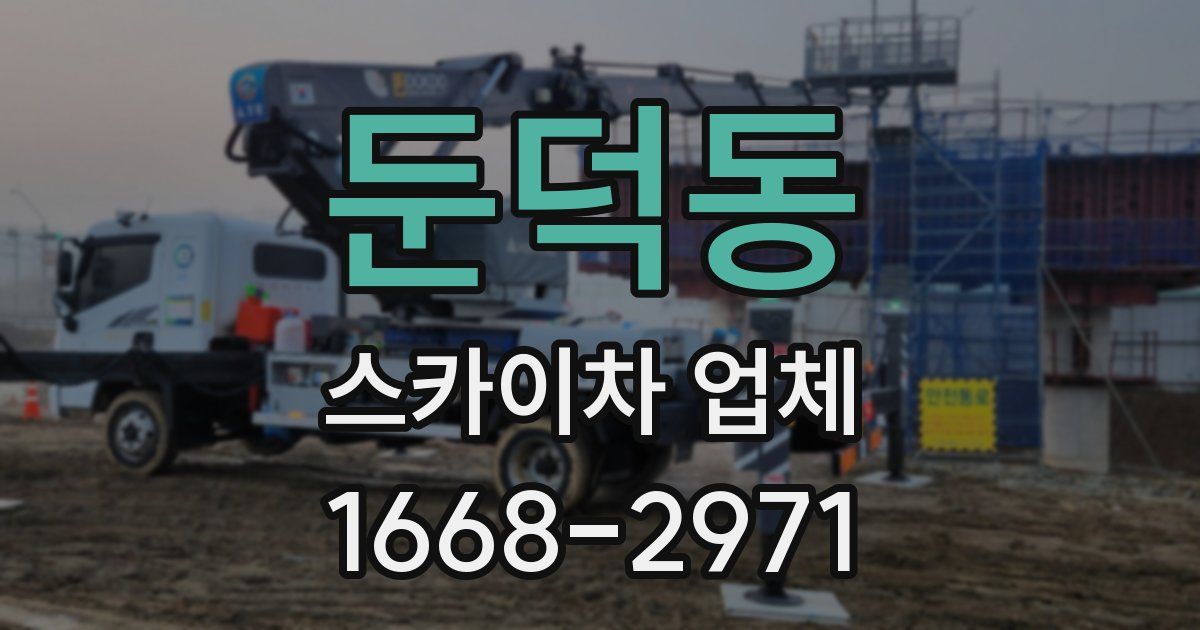 둔덕동 스카이차 업체
