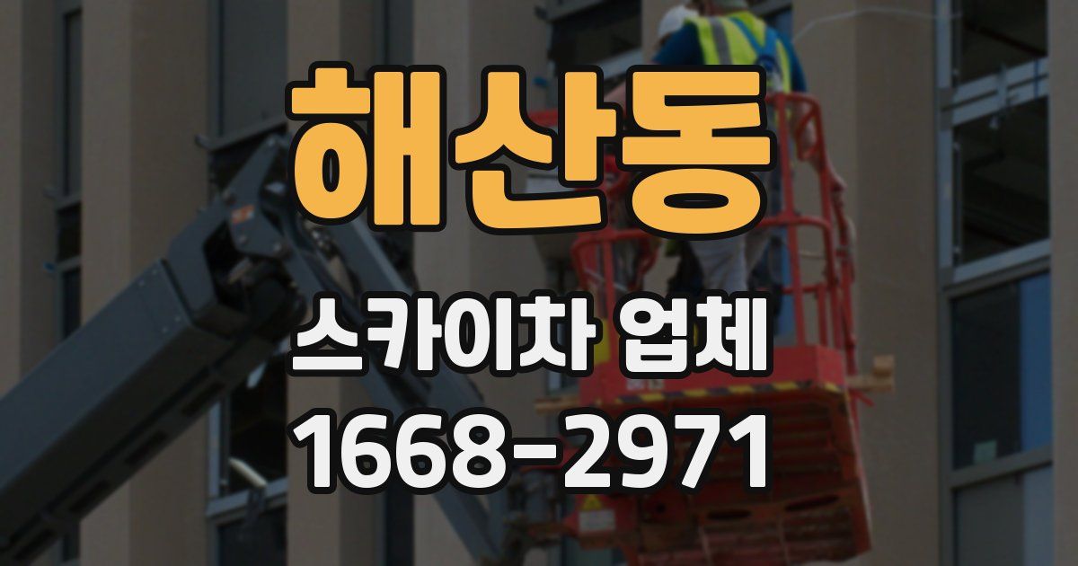 해산동 스카이차 업체